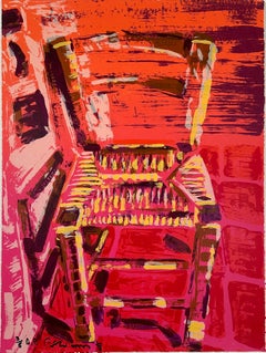 Chaise rouge, de l'artiste Frank Romero