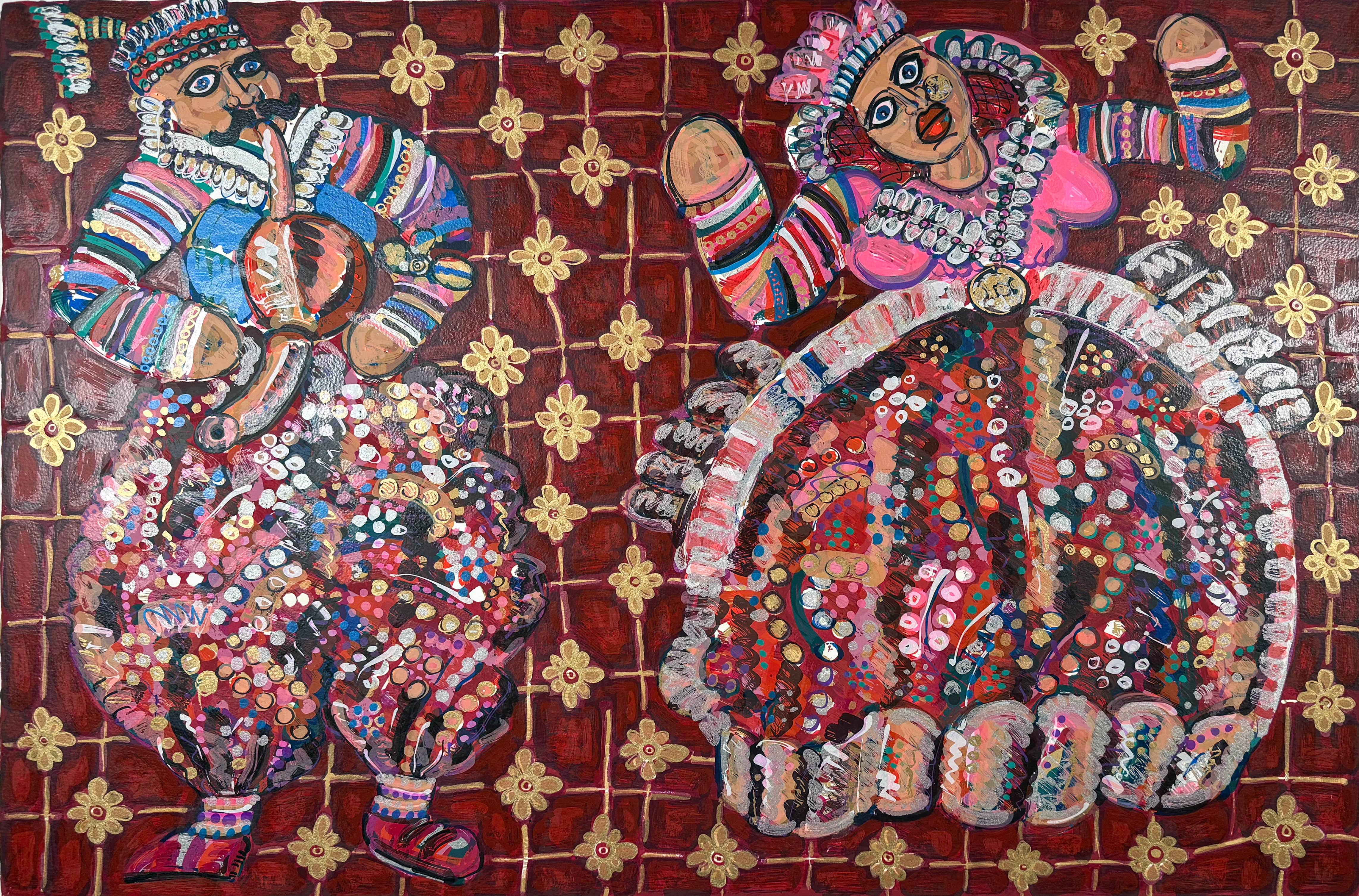 Frank Romero Figurative Print – Reisen in Indien