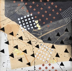 Untitled I, collage abstrait et acrylique sur papier de Frank Rowland