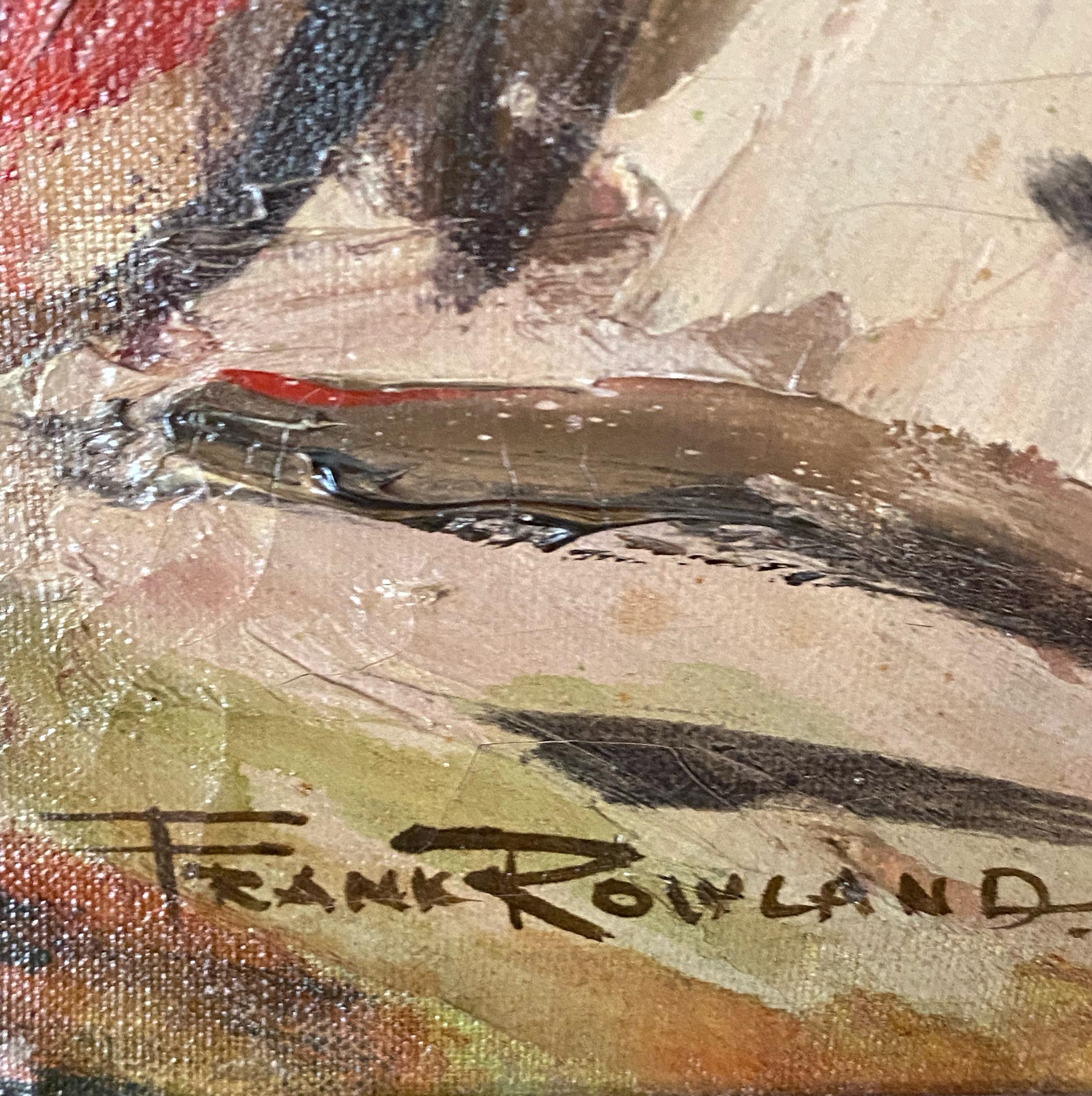 Woman, Oil Painting on Canvas by Frank Rowland For Sale 1