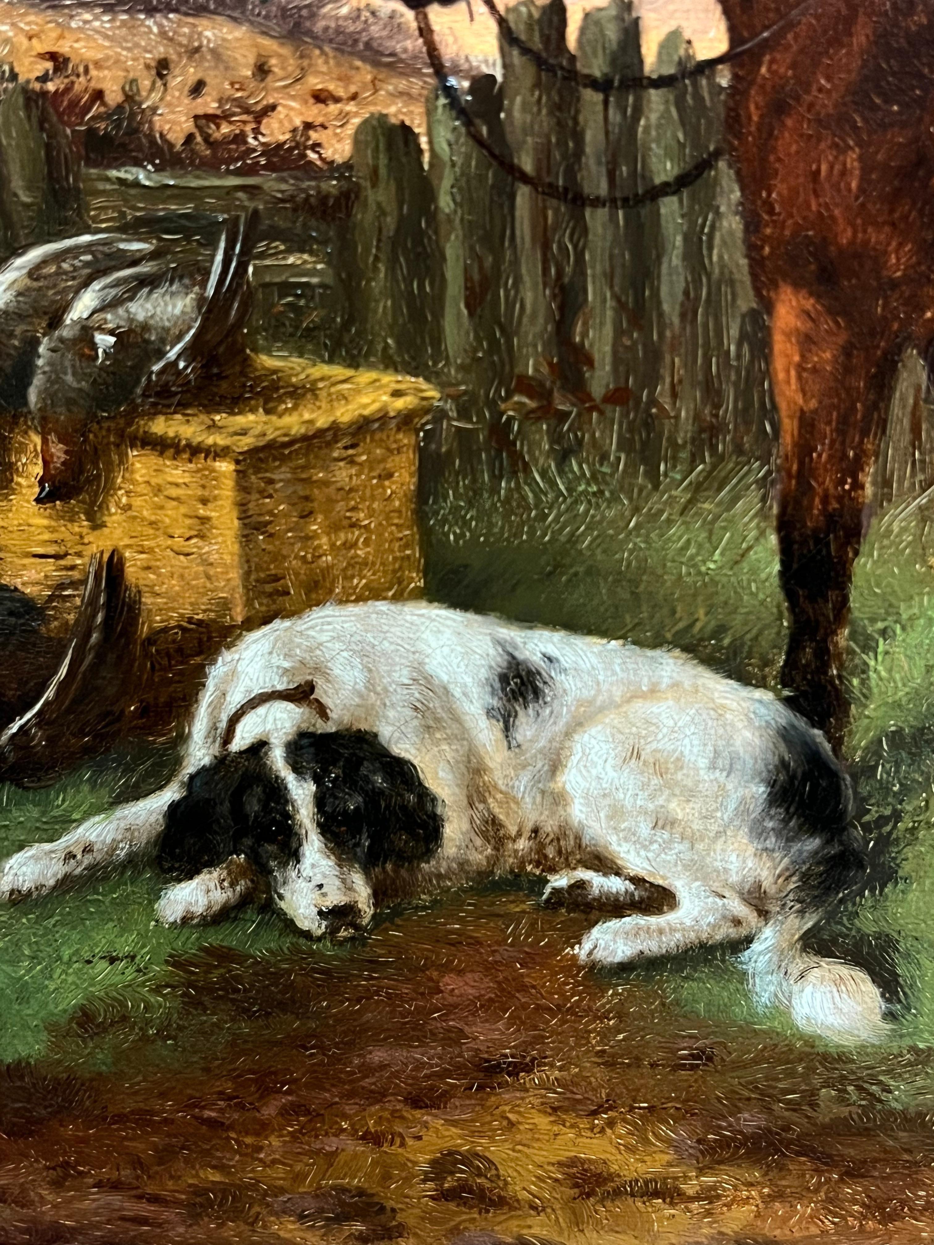 La borsa dei giorni
di Frank S. Berwick (Regno Unito, fine XIX secolo)
firmato e iscritto nell'angolo anteriore inferiore
olio su tela, incorniciato
Incorniciato: 17,5 x 22 pollici
Tela: 10 x 14 pollici
Provenienza: collezione privata, Regno