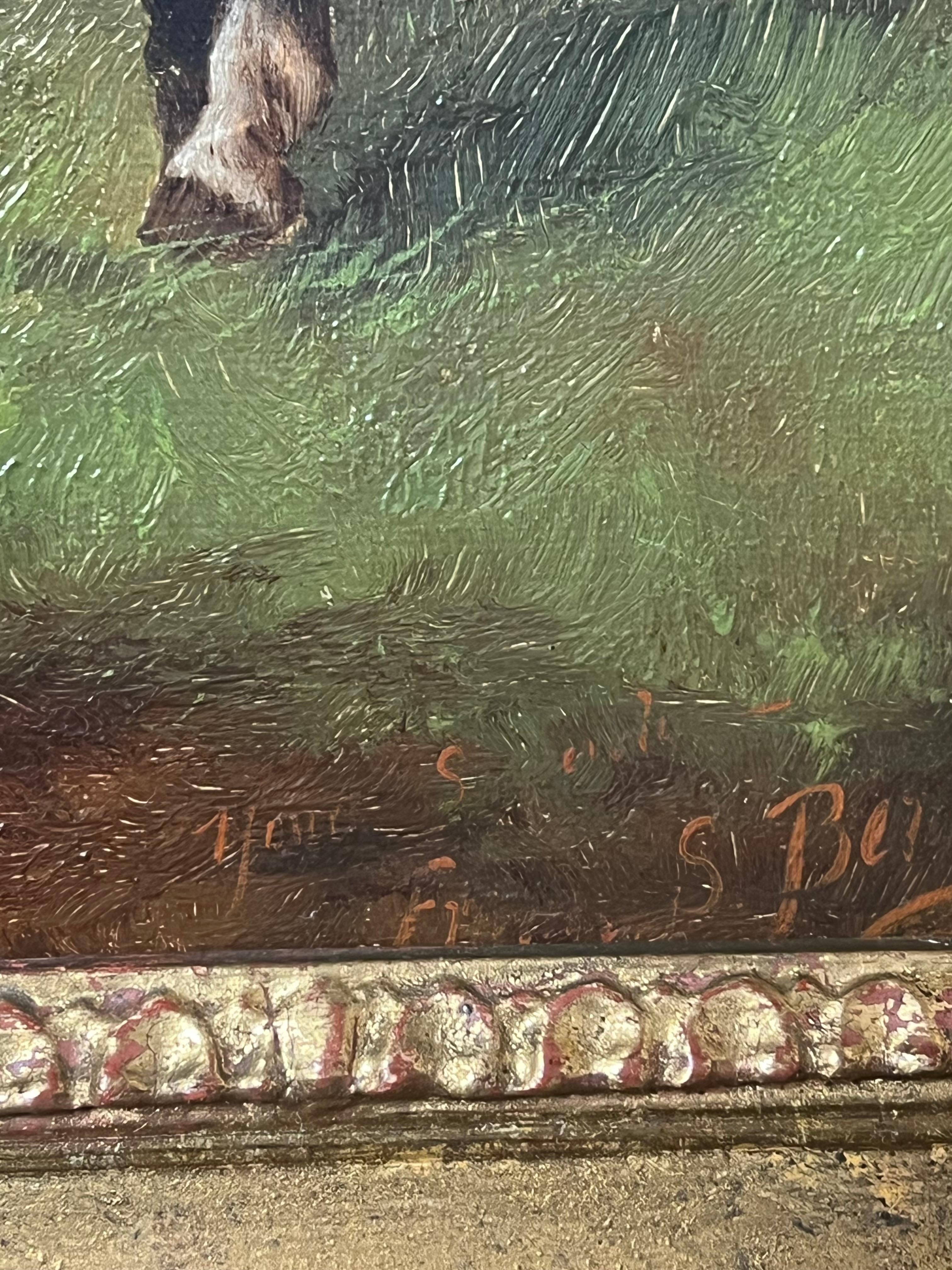 Raffinata pittura ad olio di arte sportiva britannica vittoriana firmata Horse & Horse Fine Art con selvaggina 2