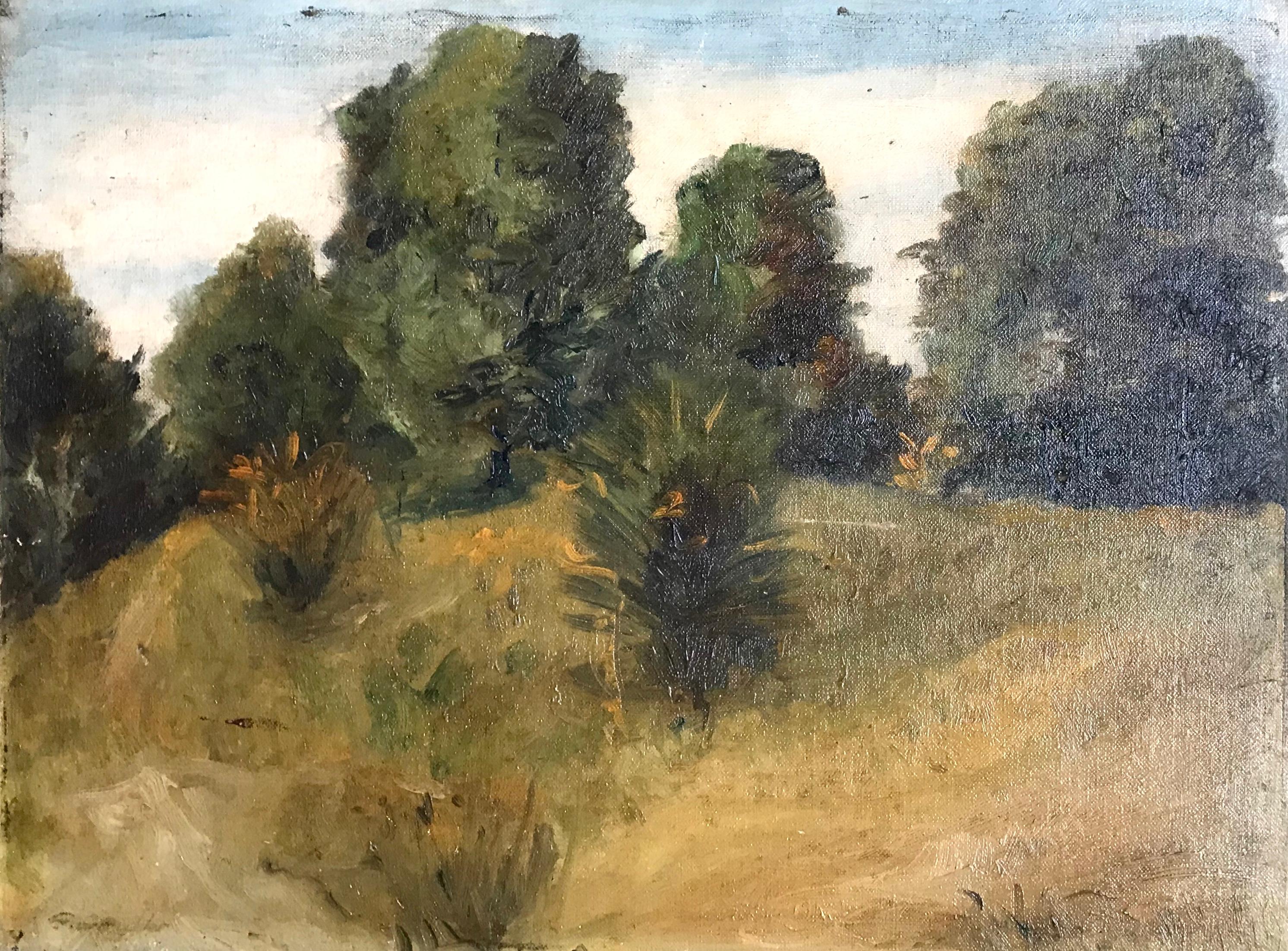 Frank S. Butler, pair Autumnal landscapes. Pair signed vintage landscape oil on board views of early Autumn countryside landscapes. American painter, first quarter of 20th century
Dimensions each: 16