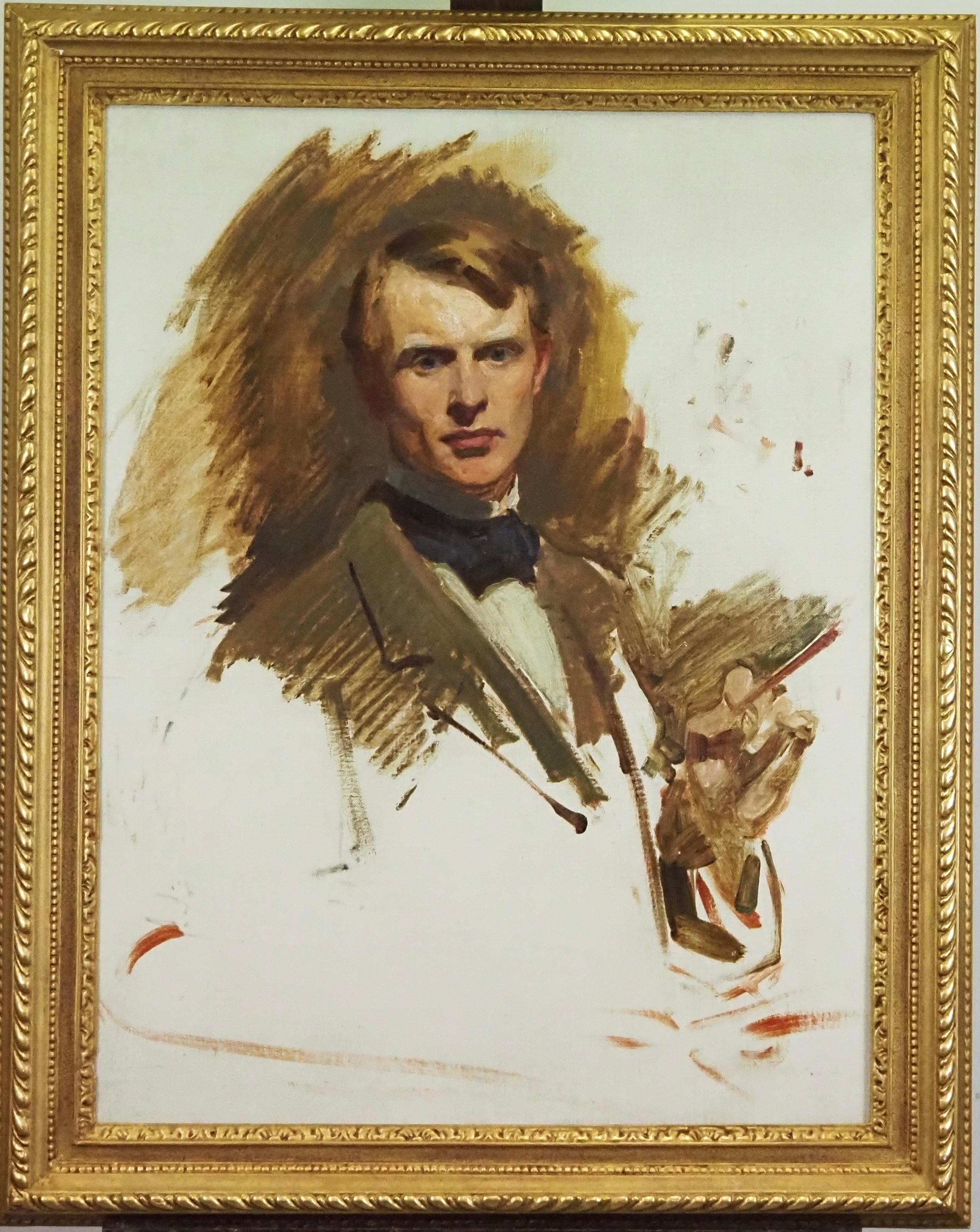Selbstporträt – Painting von Frank Samuel Eastman 
