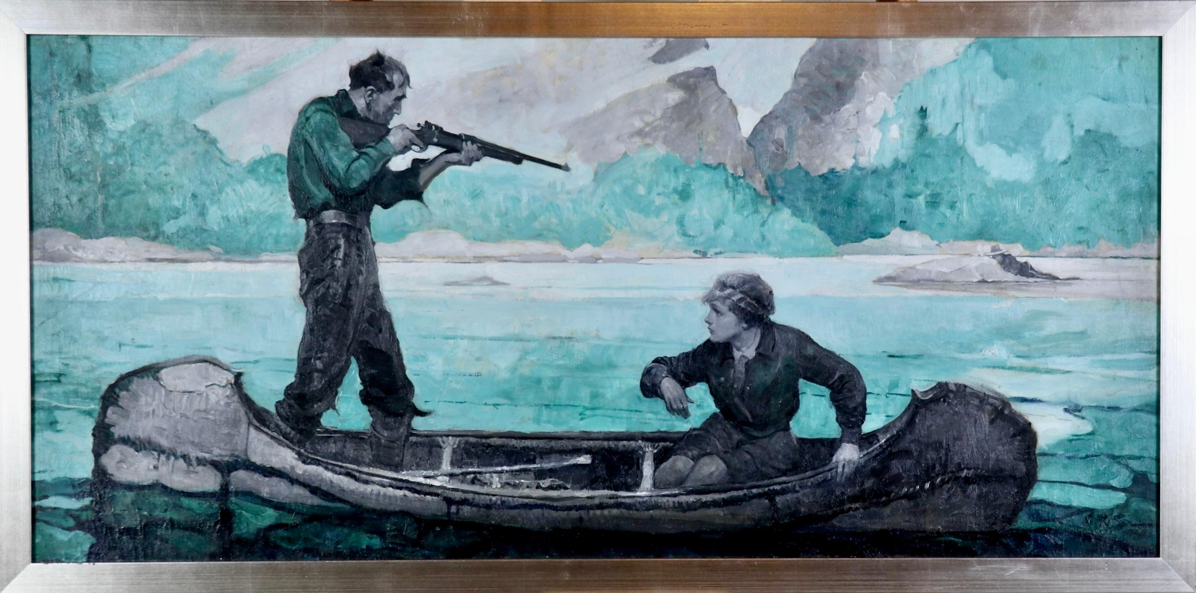 Behrdal ha spedito la pagaia - Painting di Frank Schoonover
