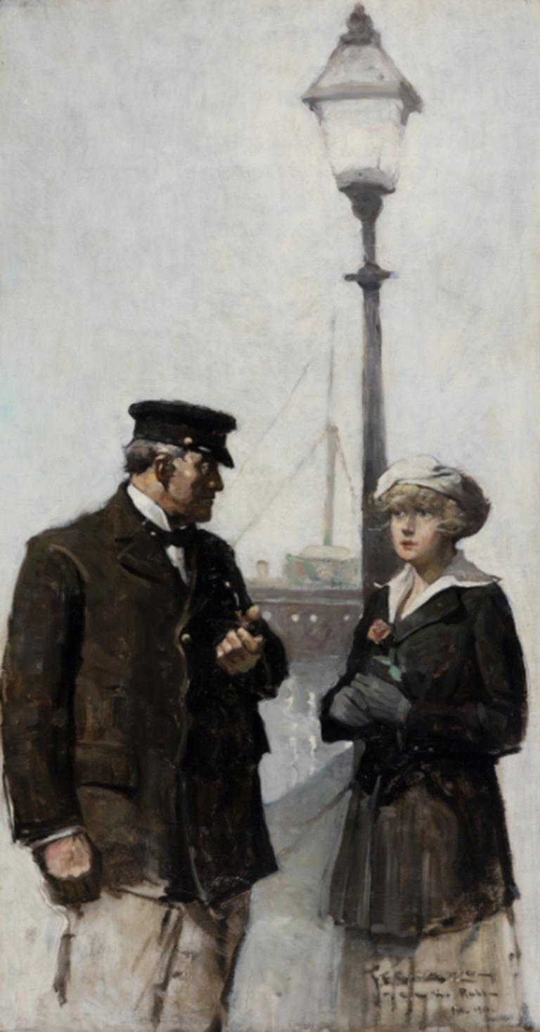 Literature:
Charles Tretheway, “The Fugitive,” The Saturday Evening Post, June 26, 1915: 14
John R. Schoonover, Louise Schoonover Smith, LeeAnn Dean, Frank E. Schoonover Catalogue Raisonné, New Castle, Delaware, 2009, no. 32

Originally painted in