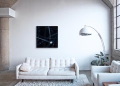 Autobahn  abstrakte Vogelperspektive des Nachtverkehrs auf der Achterbahn