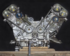 Automobili IV - fotografía de gran formato del emblemático motor V12 de Ferrari Maranello