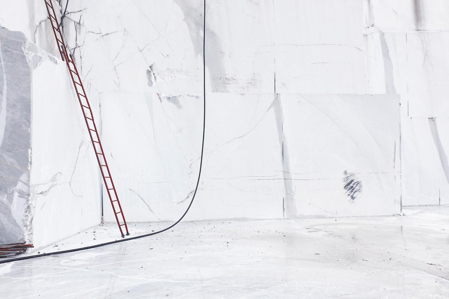 Carrara I - large format framed photograph of iconic Italian marble quarry - Photograph by Frank Schott