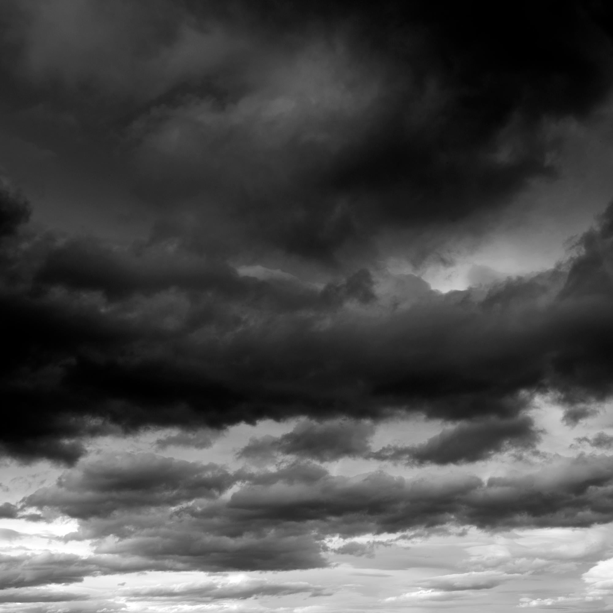 Frank Schott Black and White Photograph - Cloud Study III - large format photograph of dramatic cloudscape sky