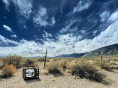 Cowboy TV - large format photograph of iconic Western scene American landscape