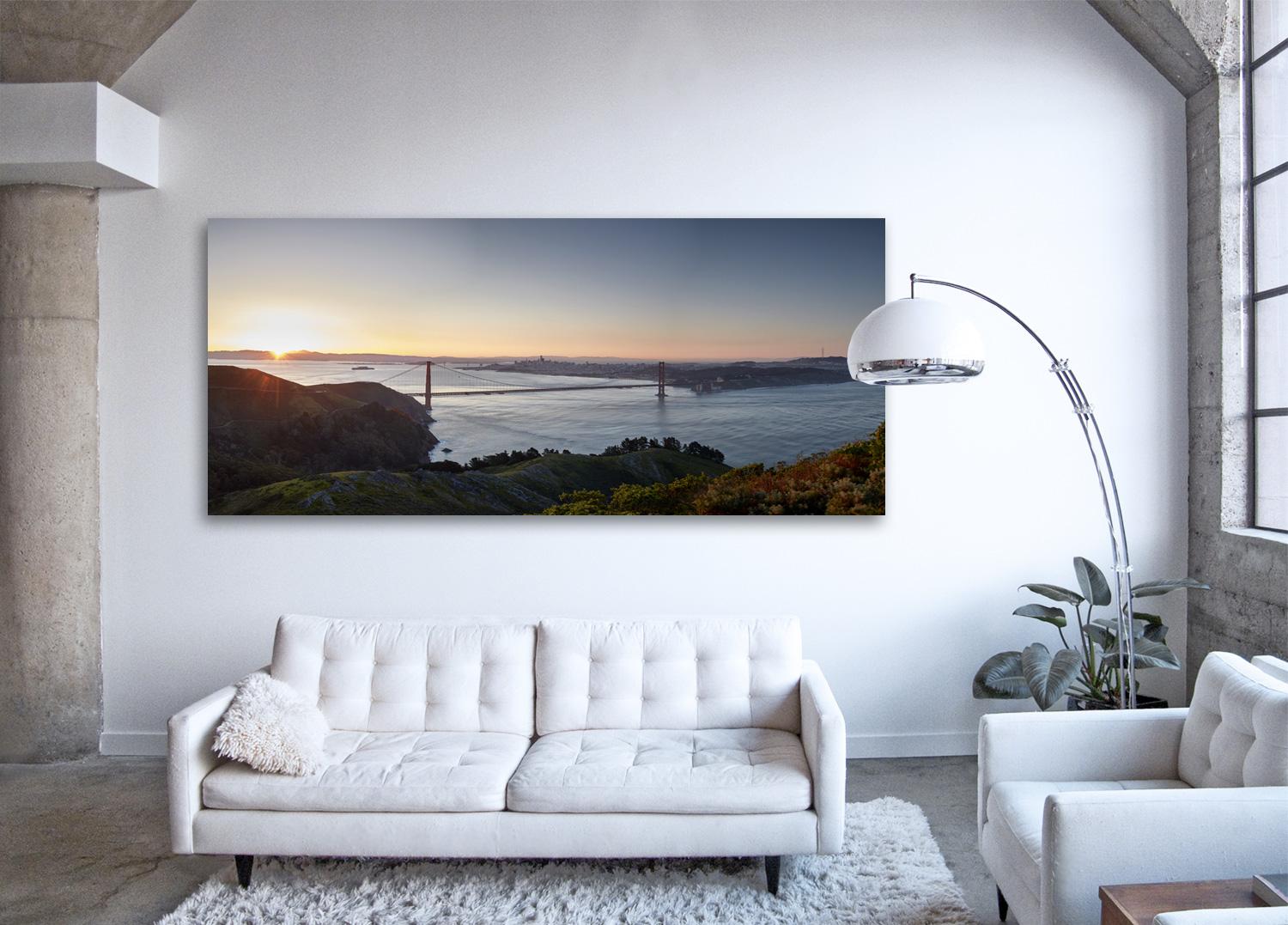 Golden Gate Bridge ( 58 x 110 Zoll) (Zeitgenössisch), Photograph, von Frank Schott