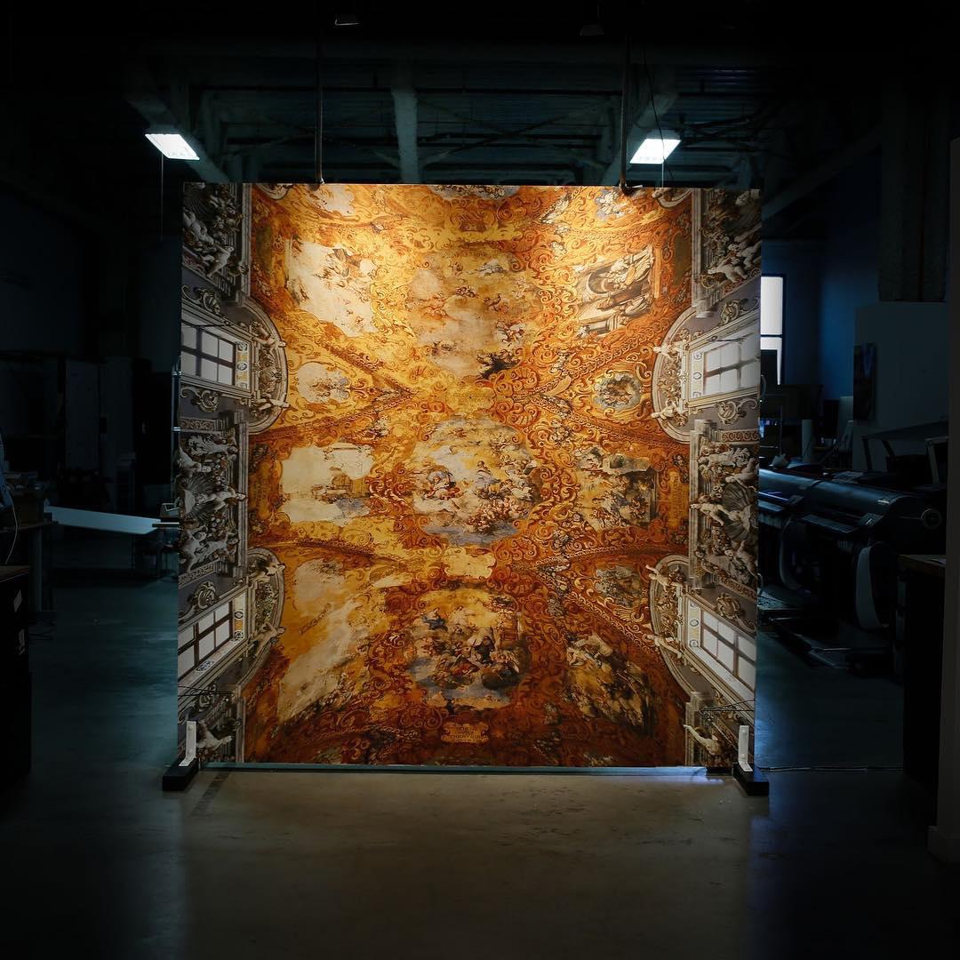 Hallelujah - photographie grand format du plafond de palazzo fresco baroque italien en vente 1