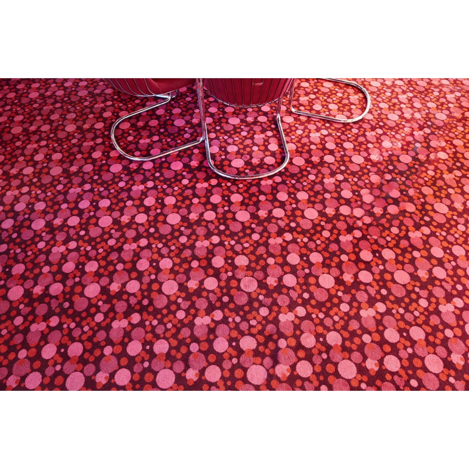 Frank Schott Color Photograph - Magic Carpet - vibrant color observations of mid century Mediterranean interior