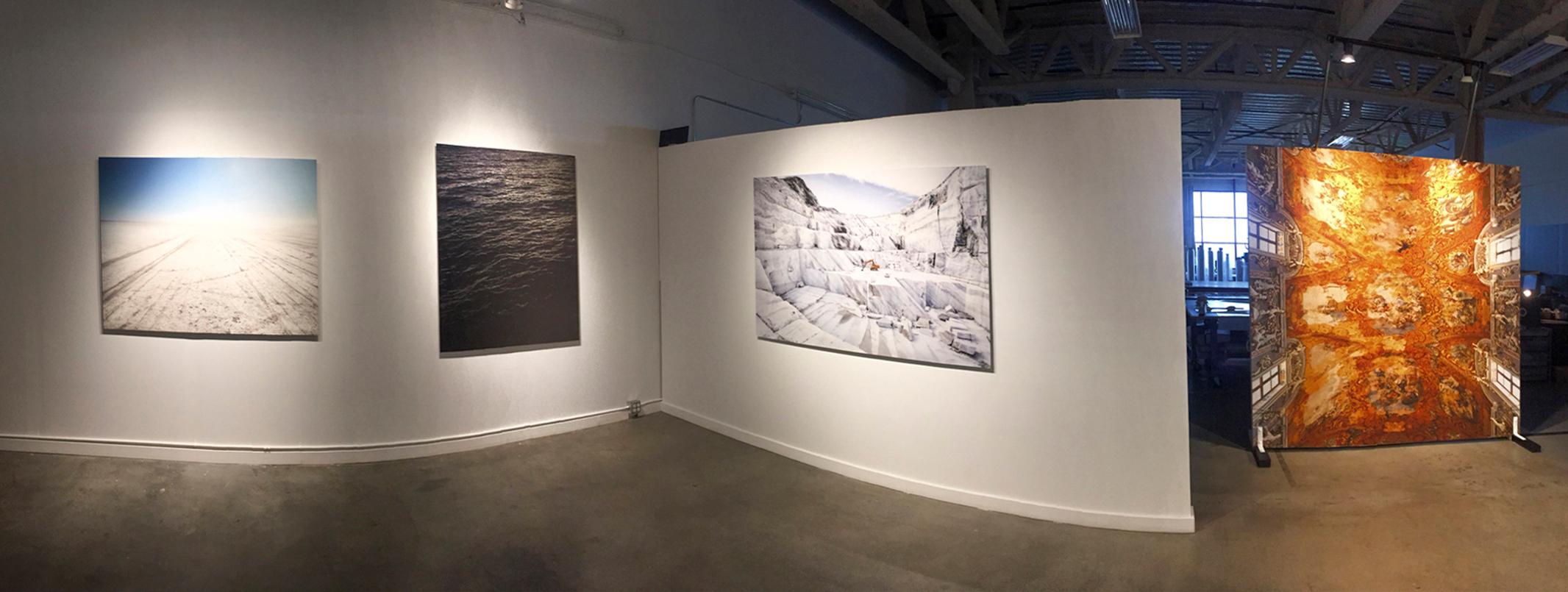 Marmo di Carrara - large format photograph of iconic Italian marble quarry - Gray Landscape Photograph by Frank Schott