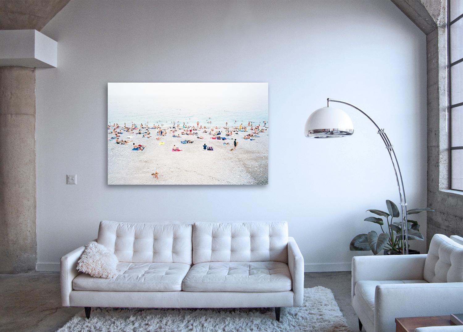 Nizza - large format photograph of summer beach scene in South of France - Photograph by Frank Schott