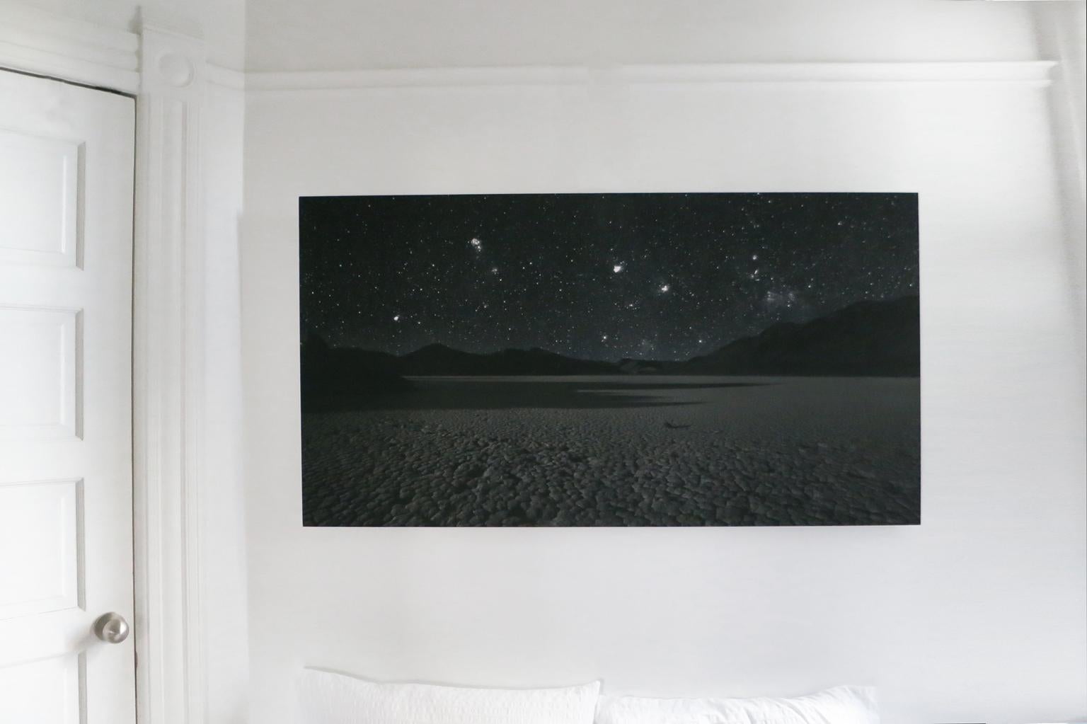 Racetrack (mounted) - desert landscape panorama under mesmerizing night sky - Photograph by Frank Schott