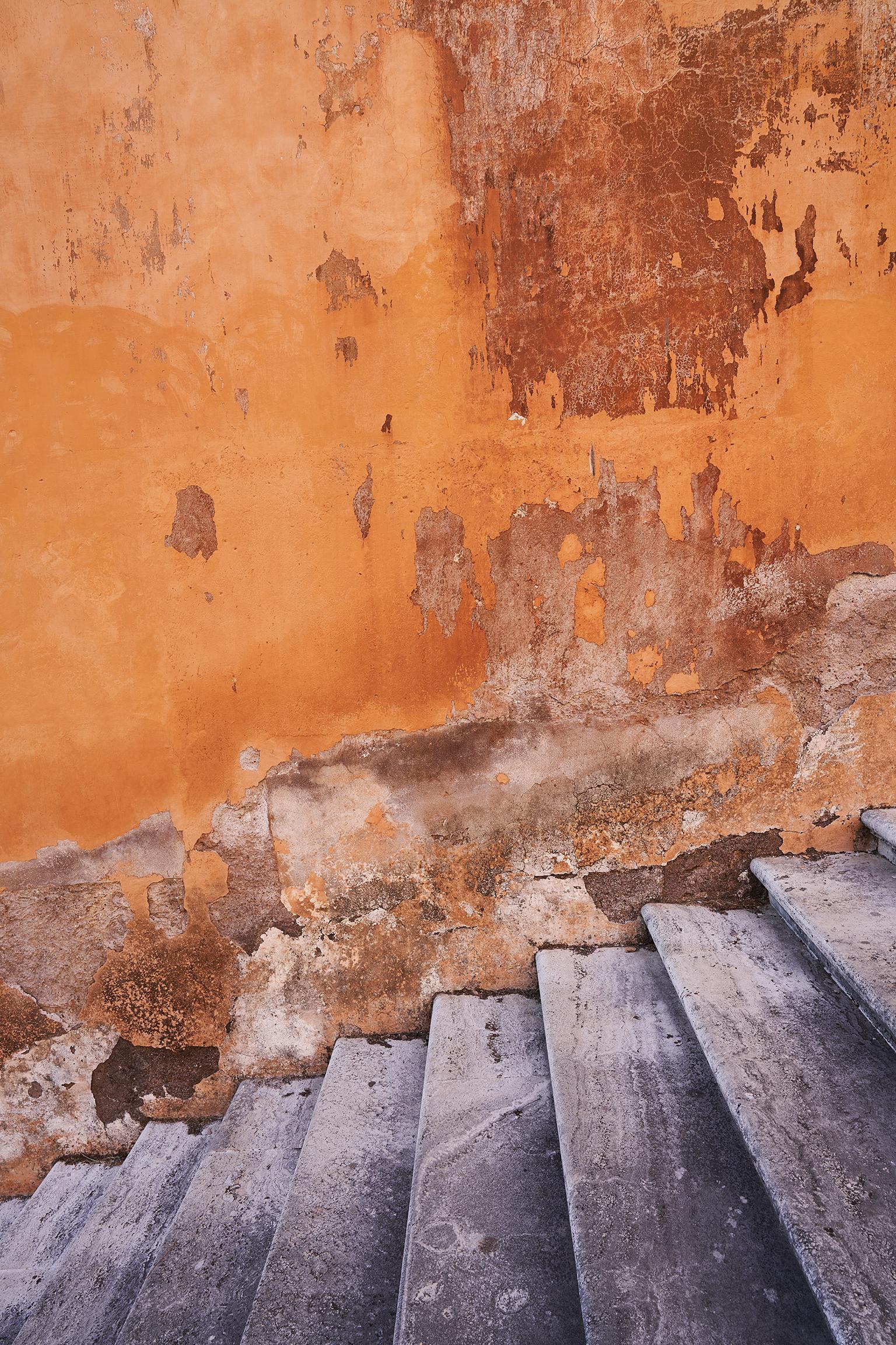 Rome ( Campidoglio )  large scale photograph of urban textures and color palette - Print by Frank Schott