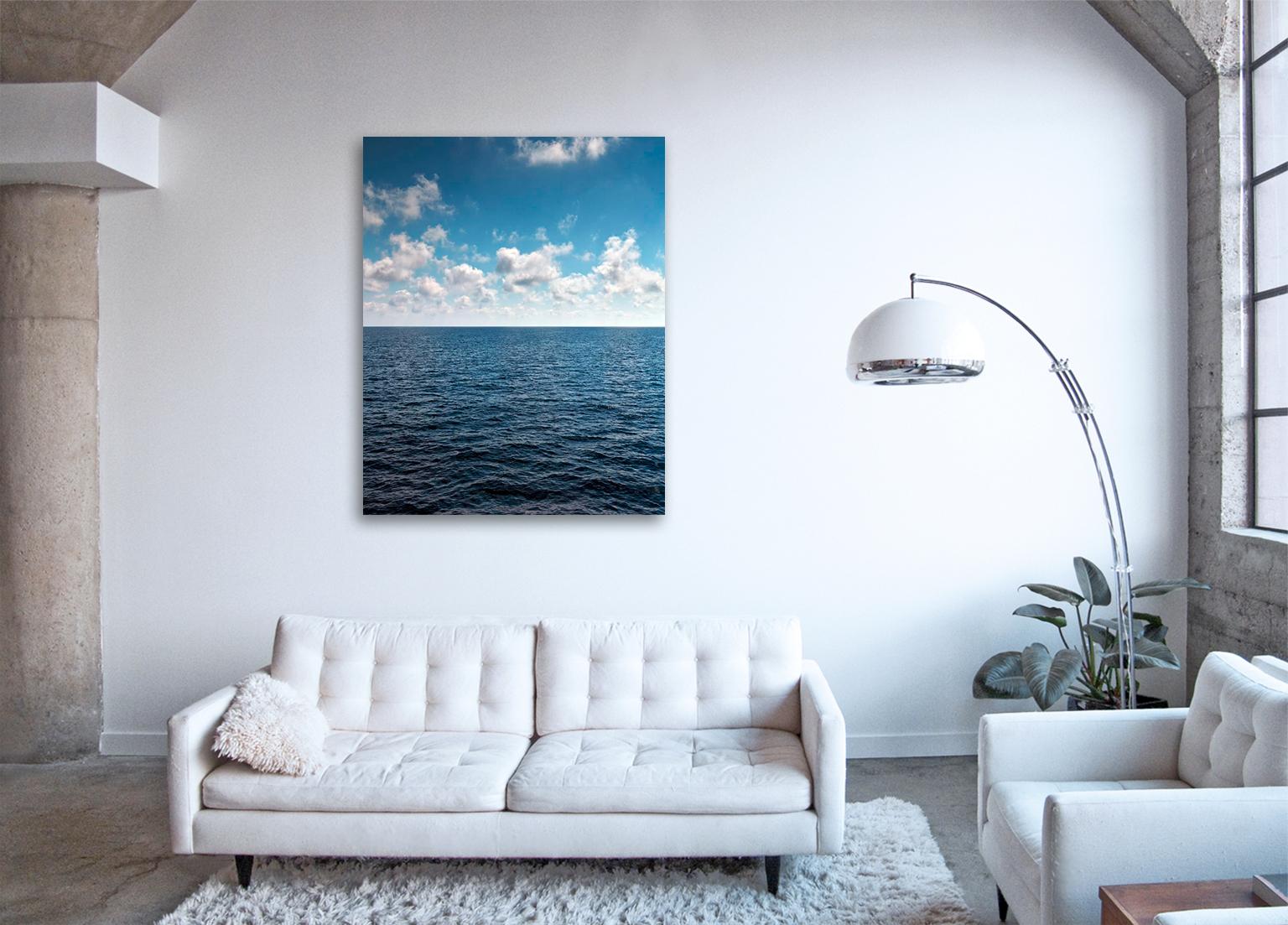 Seascape VI - large format photograph of cloudscape horizon and endless sea For Sale 1