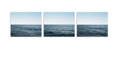 Paisaje marino XI Tríptico - 3 fotografías de gran formato de la superficie azul del océano y el horizonte