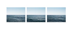 Seascape XI Triptych (framed) - abstract photographs of ocean surface & horizon