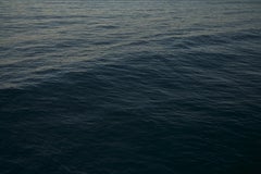 Seascape XIV - large format photograph of monochrome blue water surface