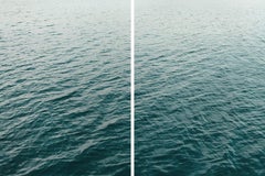 Seascape XVIII - Diptych - abstract photograph of water color cloud horizon