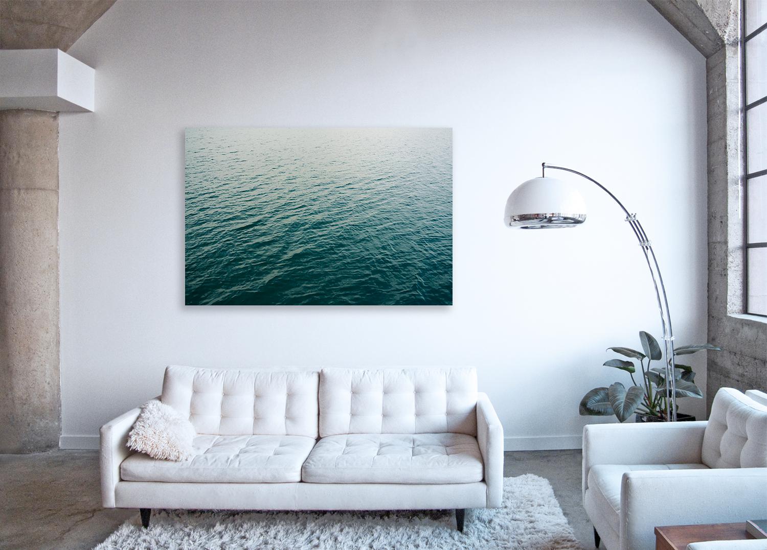 Seascape XVIII - photographie grand format d'une surface d'eau monochrome - Contemporain Photograph par Frank Schott