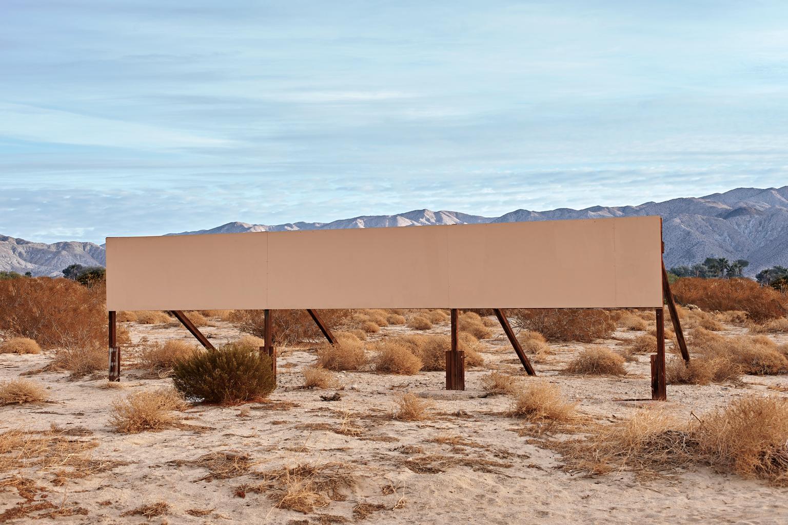 Sign Of The Time - large scale photograph of conceptual motivational billboard  - Photograph by Frank Schott