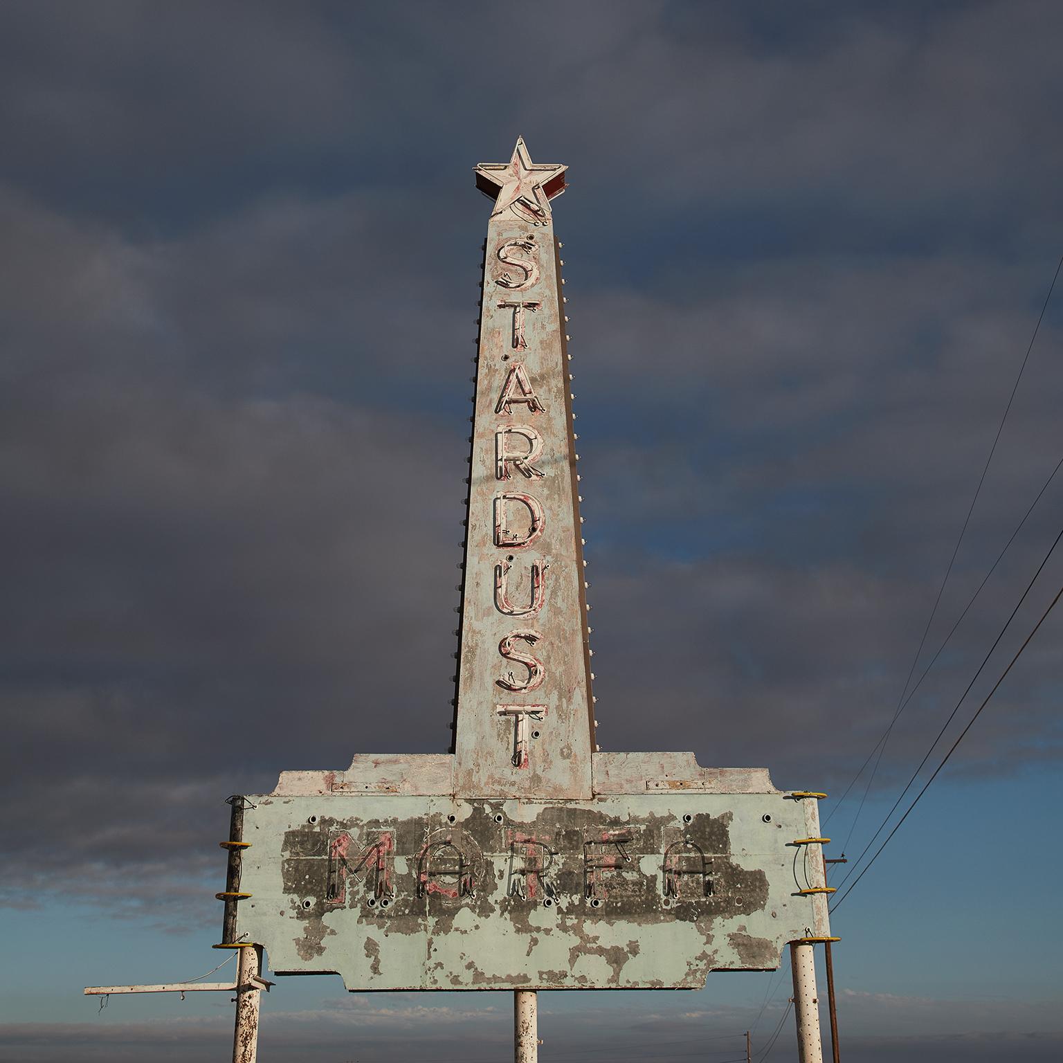 Stardust - extra large format photograph of Marfa Sign and Horizon