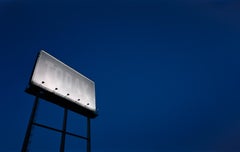 TODAY - large format (framed) photograph of conceptual billboard sign at night 