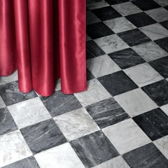 Untitled (Crimson) - large scale photographic details of baroque Italian palazzo