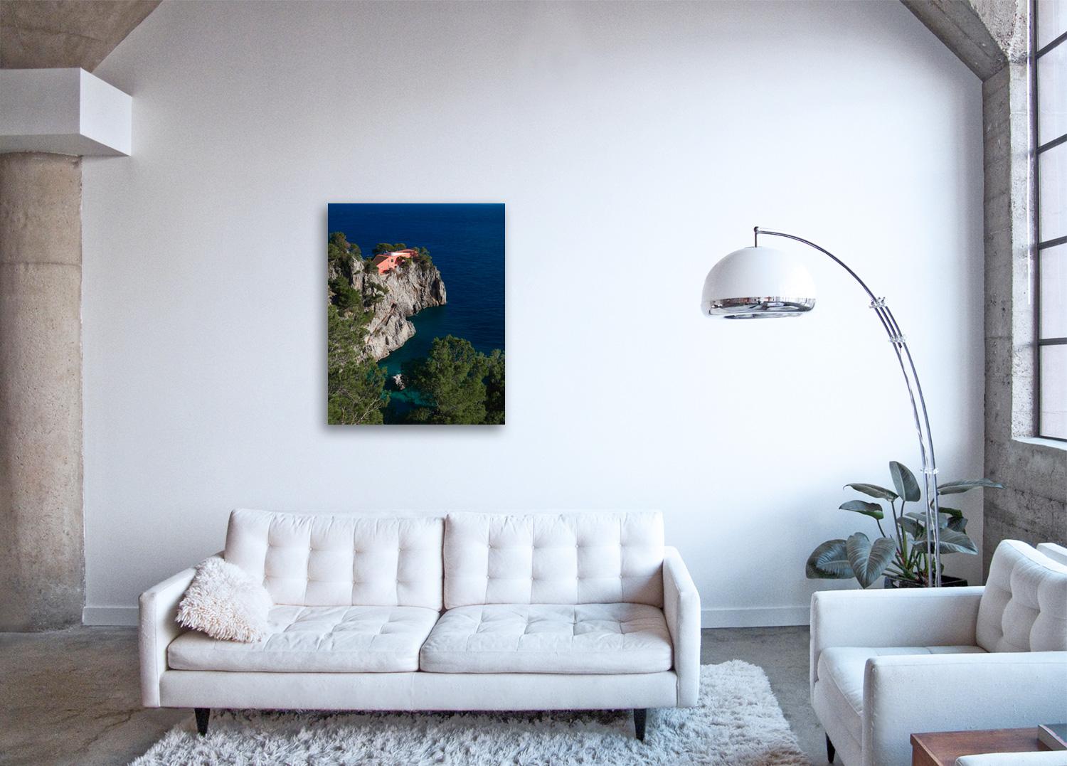 Casa Malaparte - grande photographie de la villa méditerranéenne emblématique de l'île de Capri - Contemporain Photograph par Frank Schott