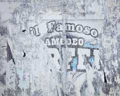 Wallscape VI ( Il Famoso ) - cattura astratta di un manifesto circense italiano d'epoca