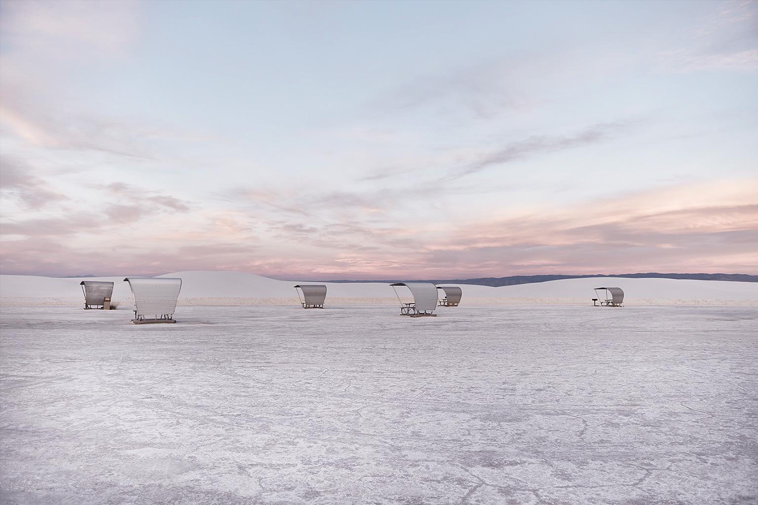 Frank Schott Color Photograph – White Sands – großformatige Fotografie einer ikonischen amerikanischen Nationalparklandschaft