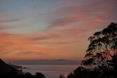 Sunrise d'hiver - photographie grand format de la surface de l'eau et de l'horizon éthérés