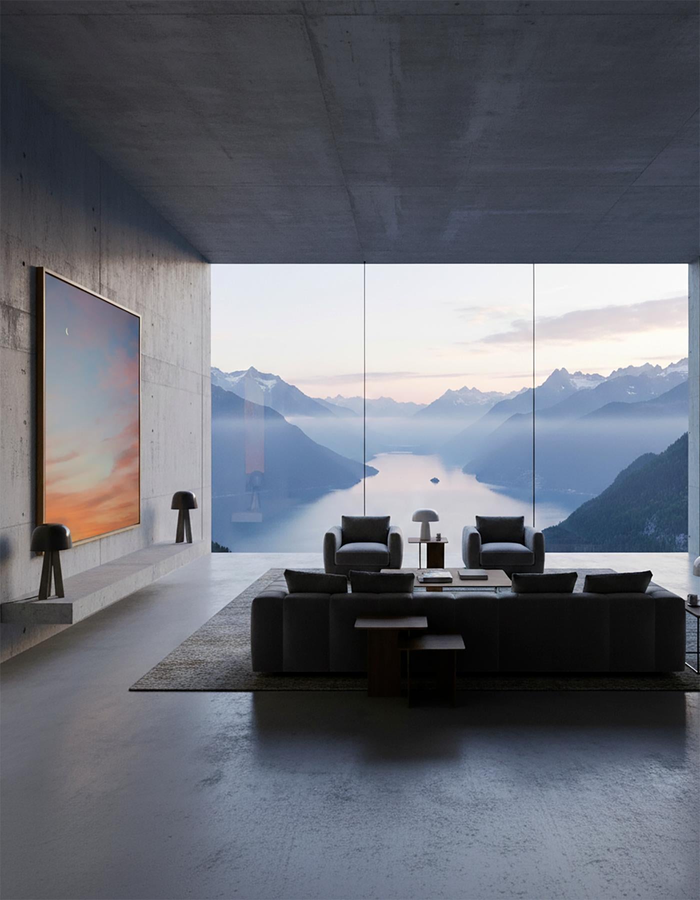 Winter Moon Rising by Frank Schott, from a series or works capturing the sky's ethereal color palette between dusk and dawn

32 x 40 inches / 81cm x 102cm
edition of 25
 
60 x 48 inches / 152cm x 122cm
edition of 7
signed

archival quality fine art