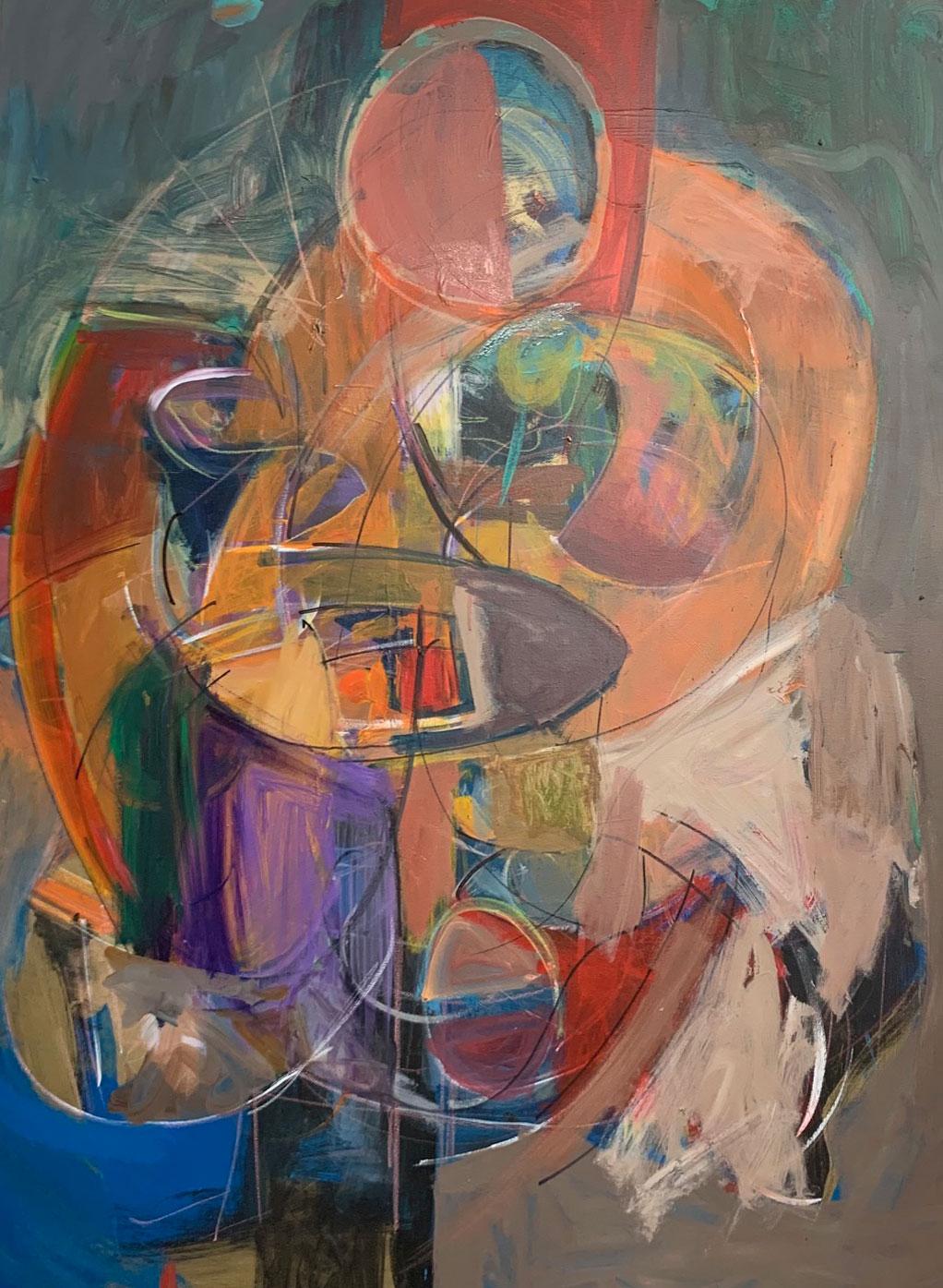 Frank Shifreen
Seated Woman
2021
48 x 30 inches 
Acrylic on Canvas
Signed, titled and dated on verso

These new works start from polar opposite impulses which juxtapose the purity and beauty of platonic forms opposed to impulsive muscular