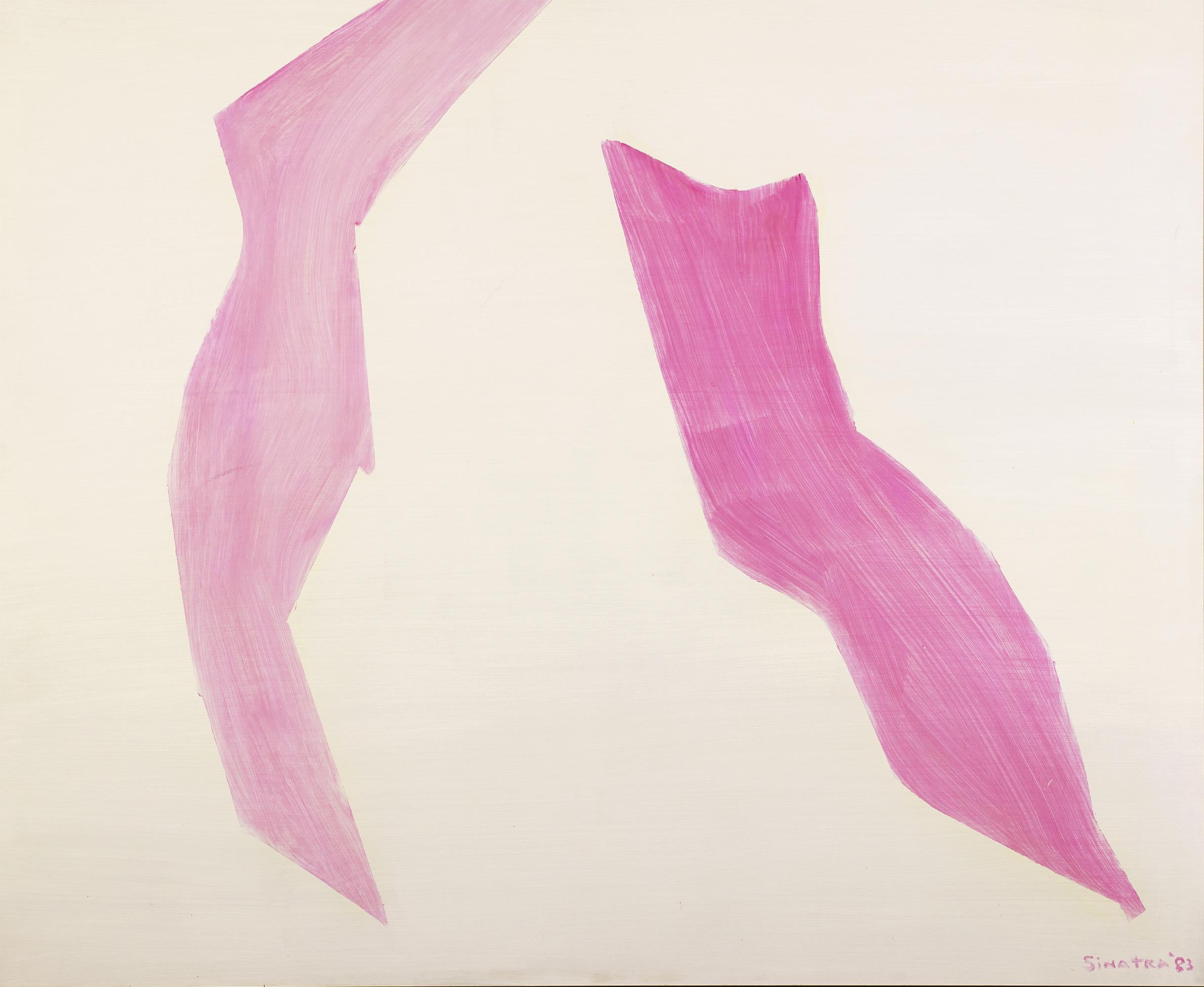 Abstract In Pink, Purple, And White By Frank Sinatra For Sale 3