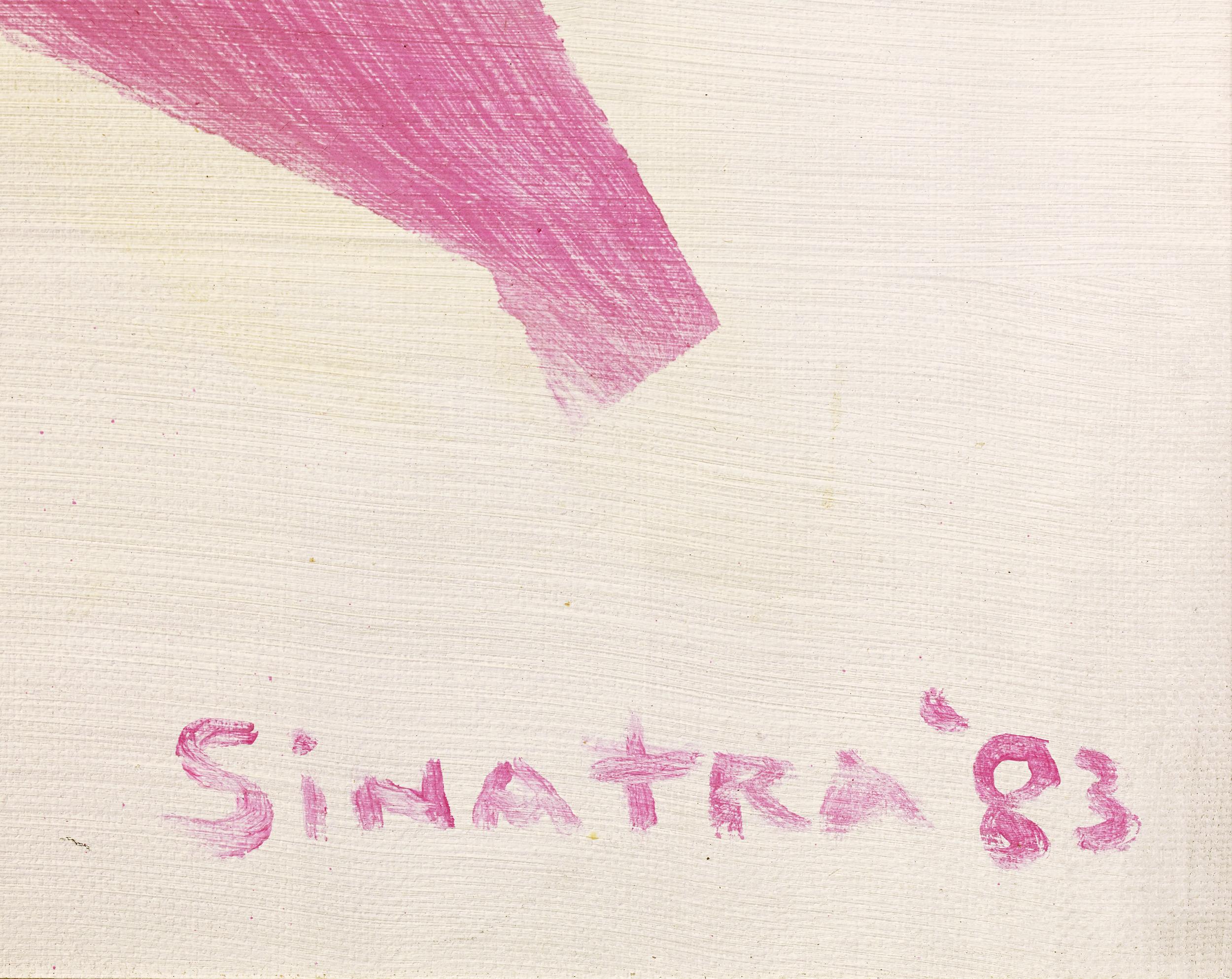 Abstrait rose, violet et blanc par Frank Sinatra 4