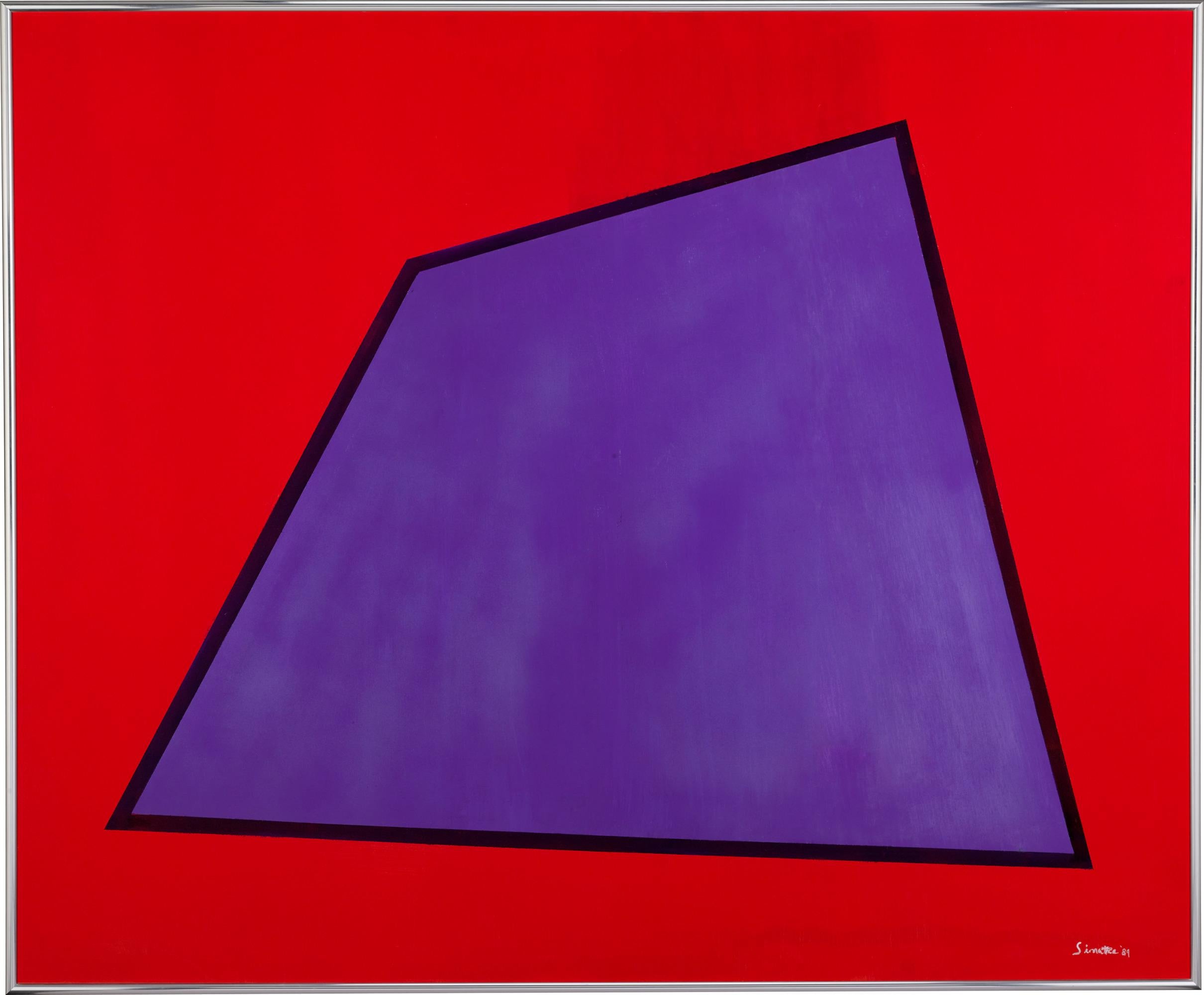 Abstract with Blue on Red by Frank Sinatra For Sale 1