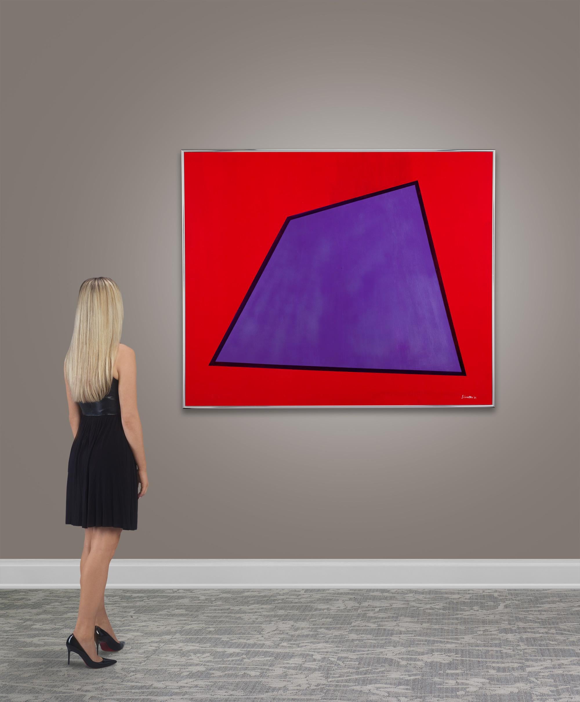 Abstract with Blue on Red by Frank Sinatra For Sale 5