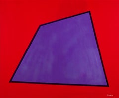 Astratto con blu su rosso di Frank Sinatra