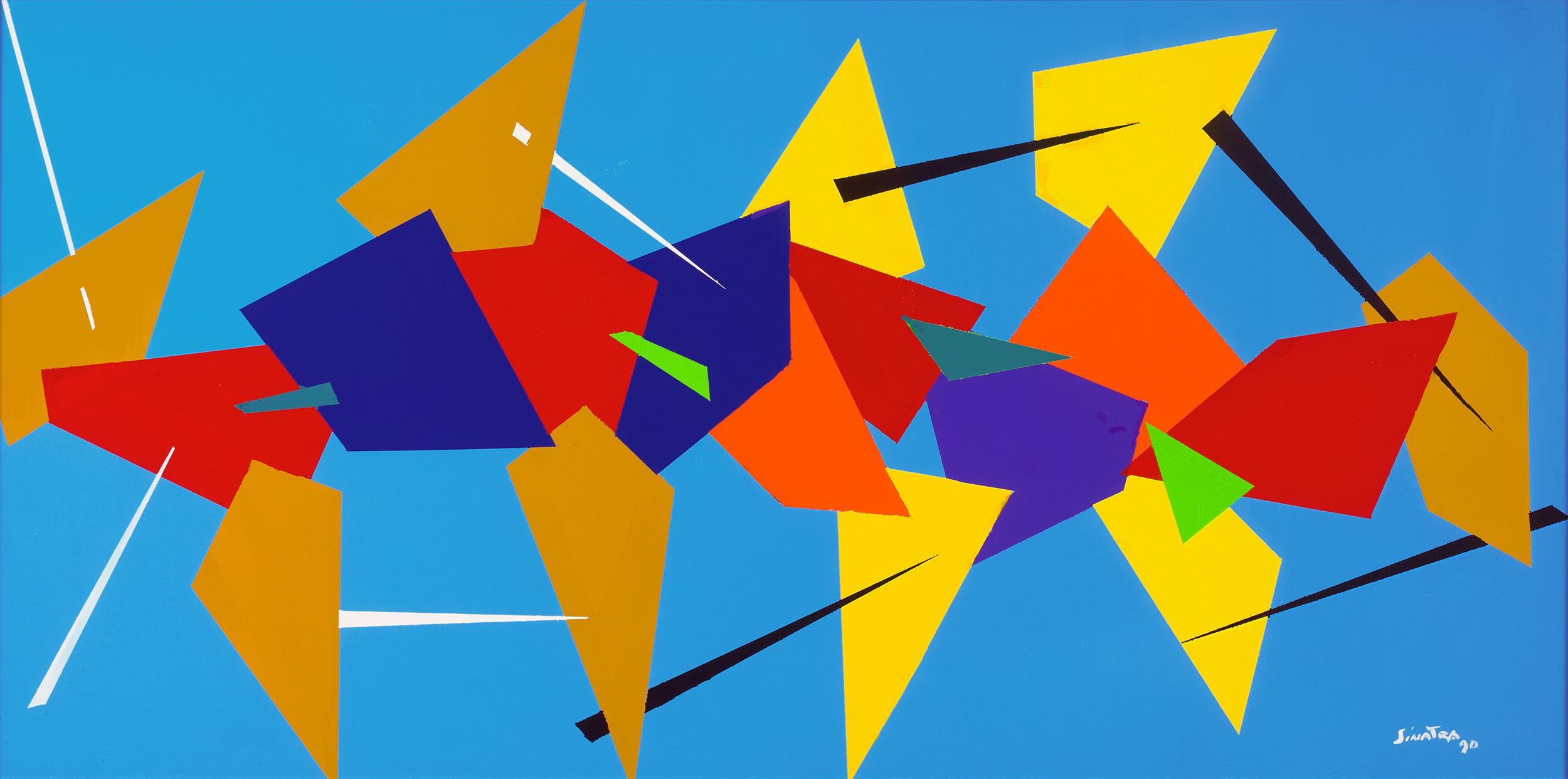 Frank Sinatra
1915-1998  American

Blue Abstract

Signed "Sinatra 90" (lower right)
Acrylic on canvas

Widely considered the greatest American pop singer of the 20th century, Frank Sinatra was not only an iconic entertainer but also an accomplished