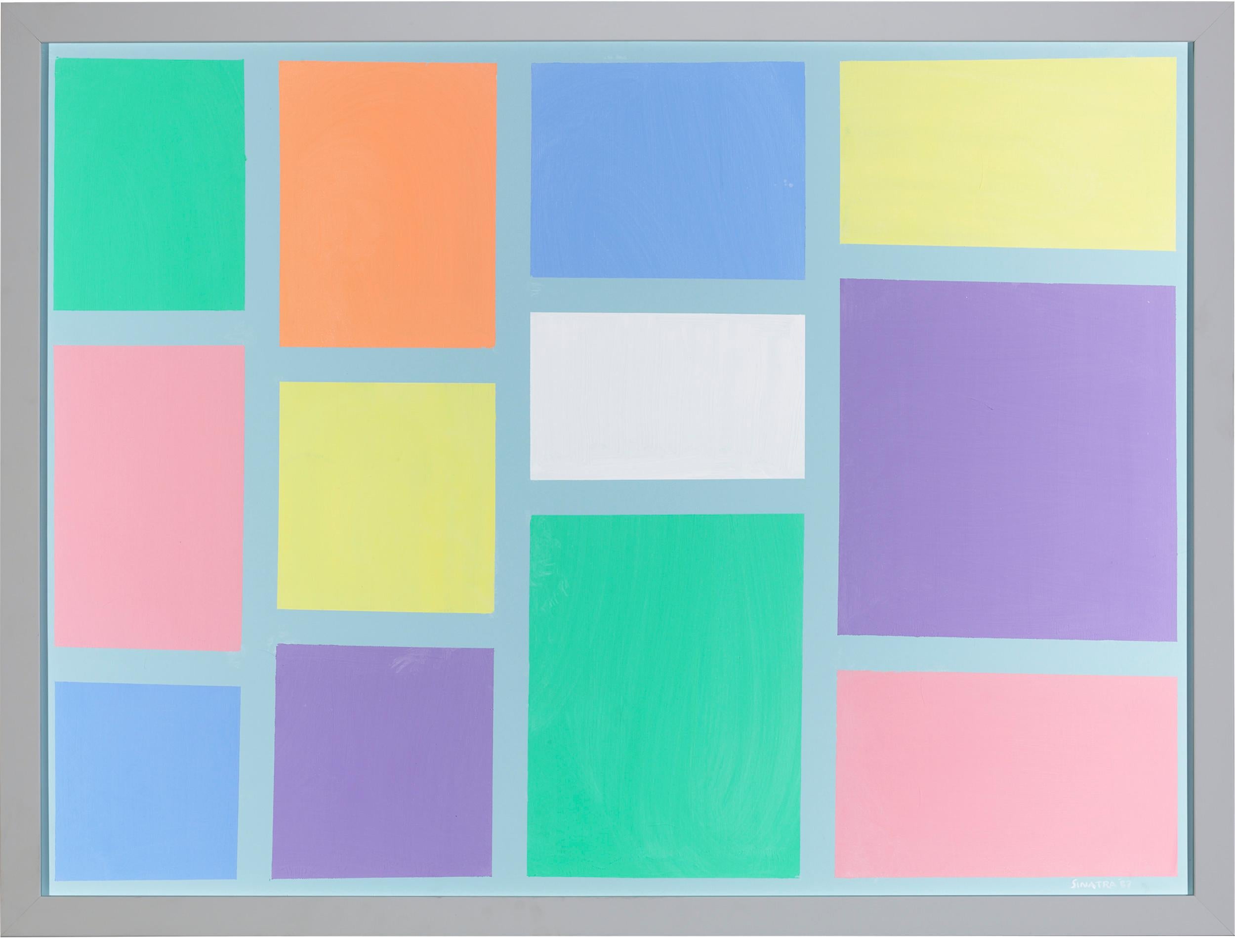 Pastel Squares - Painting by Frank Sinatra
