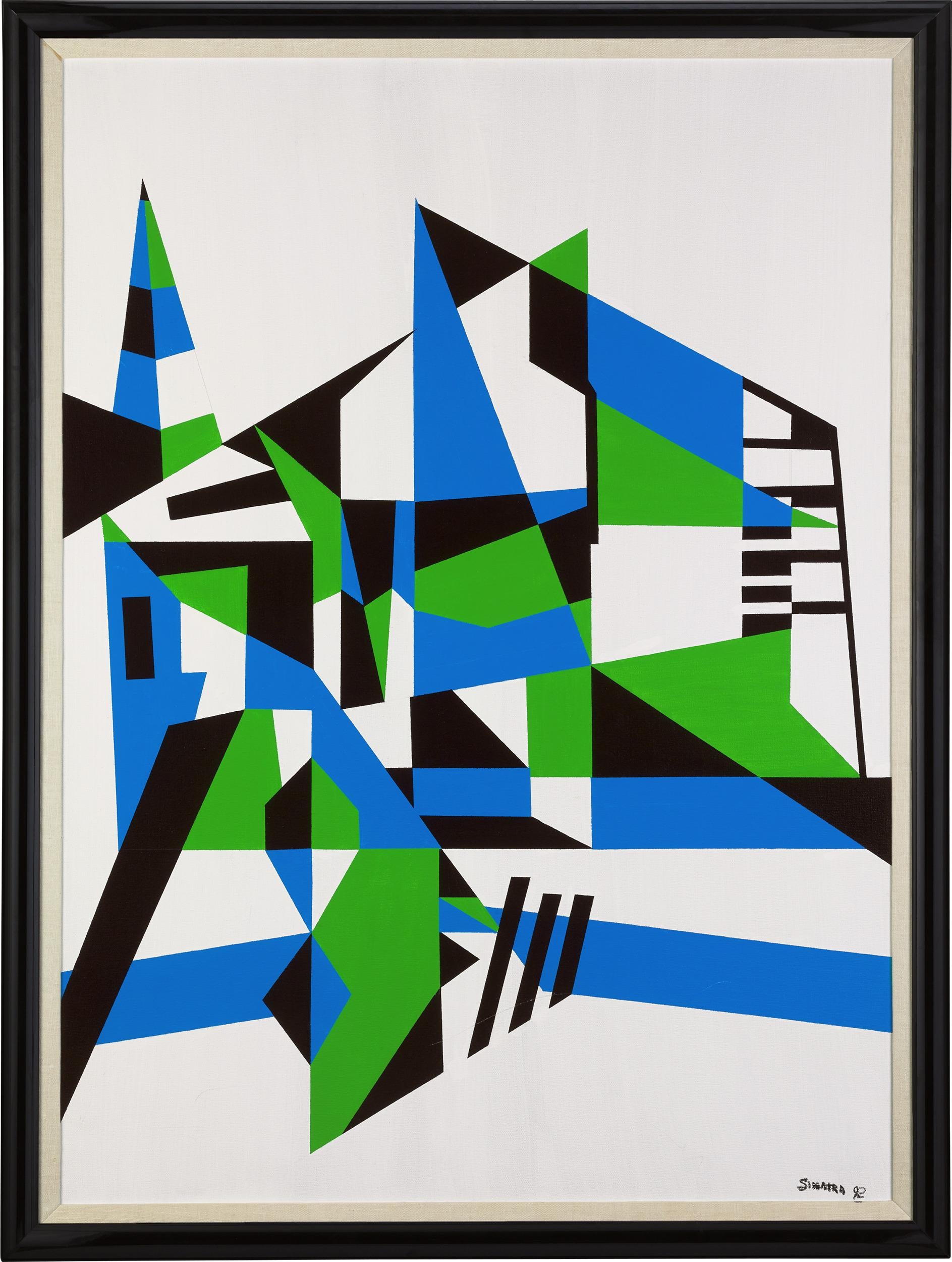 Frank Sinatra
1915-1998  American

Shapes in Green, Blue, and Black

Signed and dated 