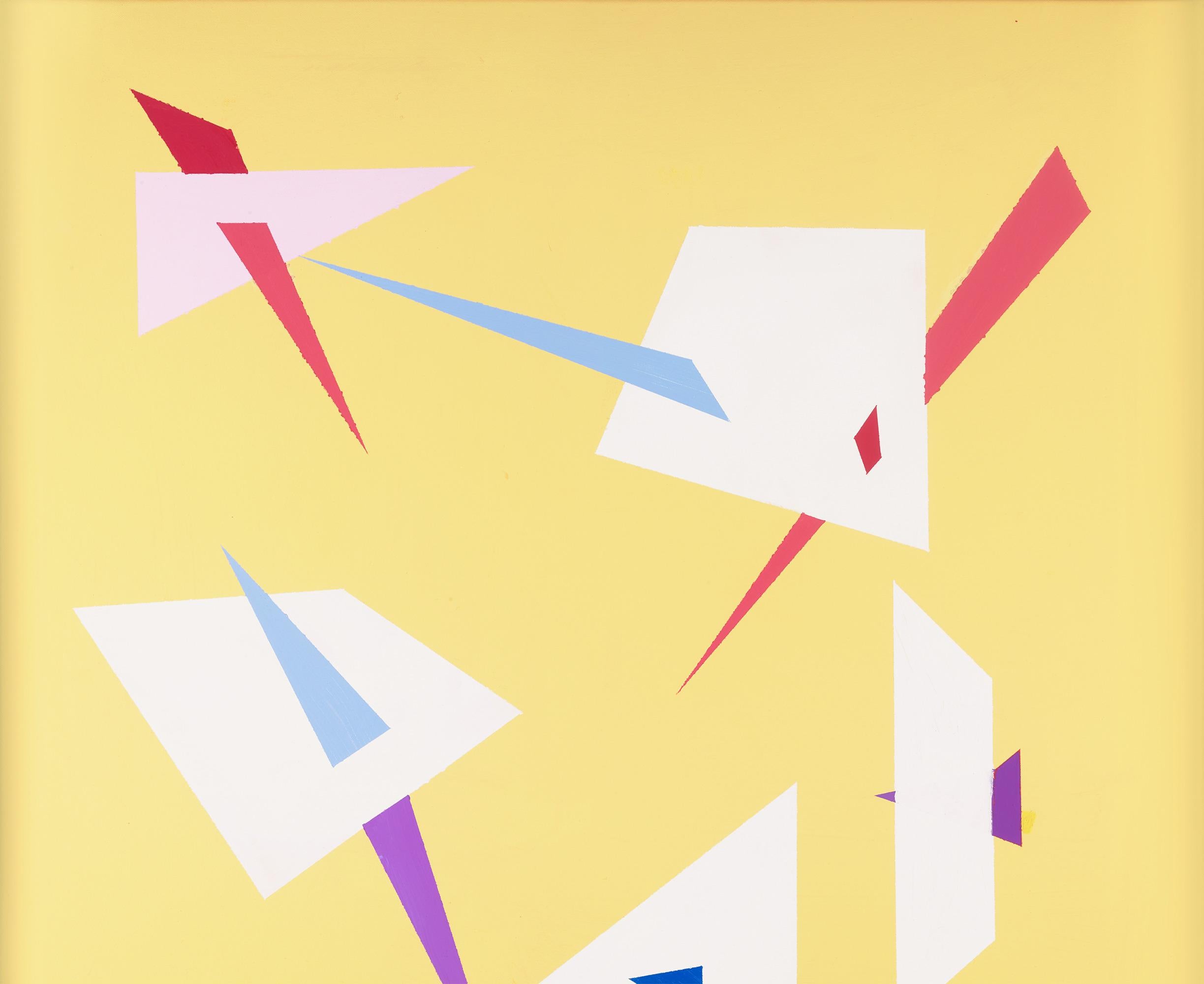 Astratto giallo con triangoli di Frank Sinatra in vendita 2