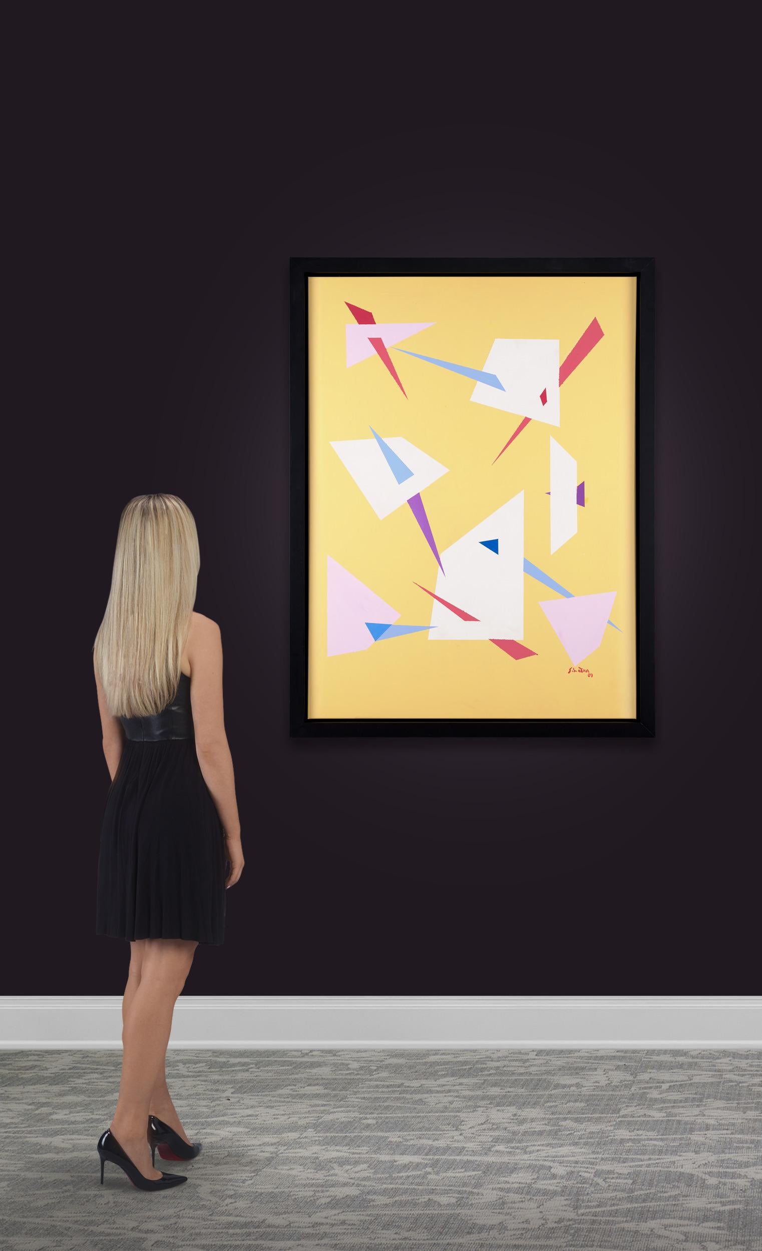 Astratto giallo con triangoli di Frank Sinatra in vendita 5