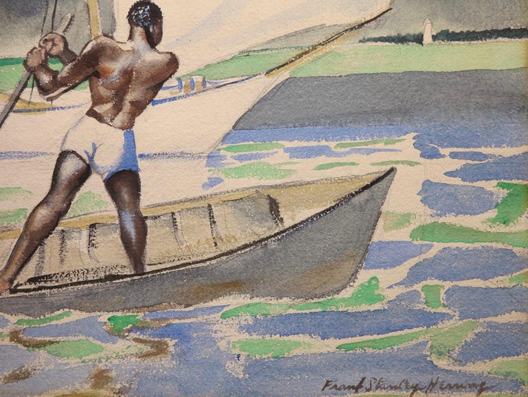 Frank Stanley Herring Fishermen, Bahamas (North Carolina artist) For