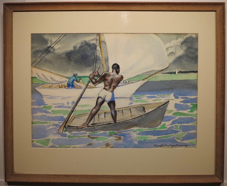 Frank Stanley Herring Fishermen, Bahamas (North Carolina artist) For